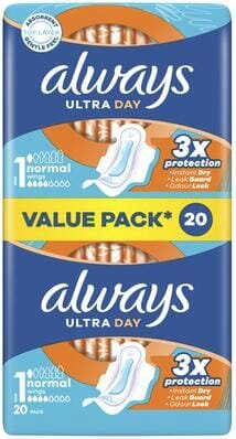 Прокладки гігієнічні Always Ultra Day Normal, 4 краплі, 1 розмір, 20 шт