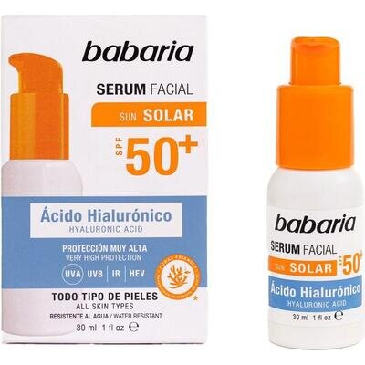 Сироватка сонцезахисна для обличчя Babaria Sun SPF50+ з гіалуроновою кислотою, 30 мл