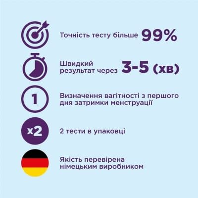 Тест-смужка Evitest Plus для визначення вагітності, 2 штуки