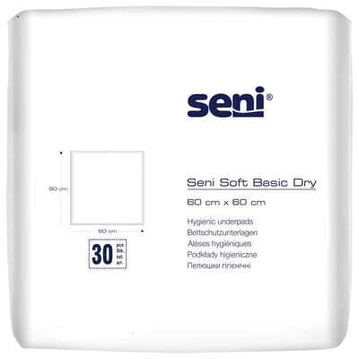 Пелюшки Seni Soft Basic Dry одноразові гігієнічні 60х60 см, 30 шт