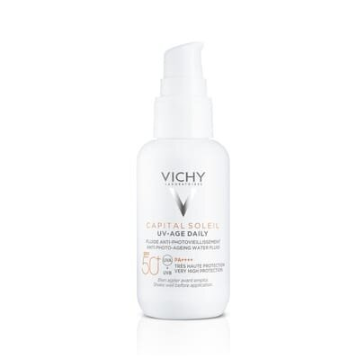 Флюїд сонцезахисний Vichy Capital Soleil UV-Age Daily проти ознак фотостаріння шкіри обличчя SPF 50+, 40 мл