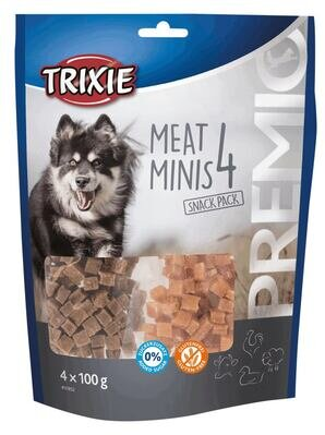 Ласощі для собак Trixie 31852 Premio 4 Meat Minis з куркою, качкою, яловичиною та бараниною, 100 г