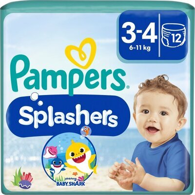 Підгузки-трусики Pampers Splashers розмір 3-4, 6-11 кг, для плавання, 12 шт