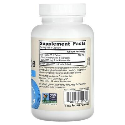 Розторопша Jarrow Formulas Milk Thistle 150 мг, 200 вегетаріанських капсул