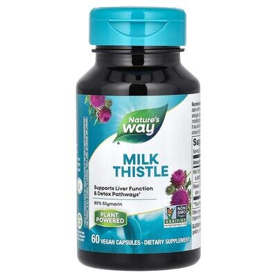 Розторопша плямиста Nature's Way Milk Thistle, 60 веганських капсул