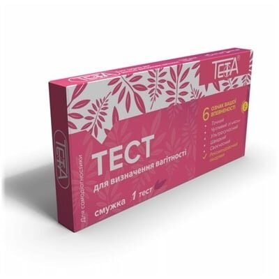 Тест-смужка Teta для визначення вагітності 25 мМО/мл, 1 штука