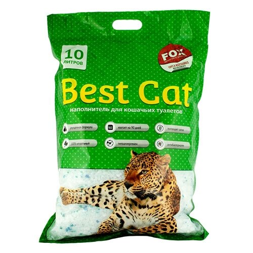 Наповнювач для туалету Best Cat Green Apple силікагелевий Зелене яблуко, 10 л