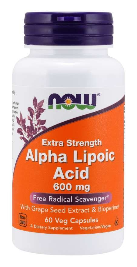 Альфа-ліпоєва кислота NOW Alpha Lipoic Acid 600 мг вег. капсули №60