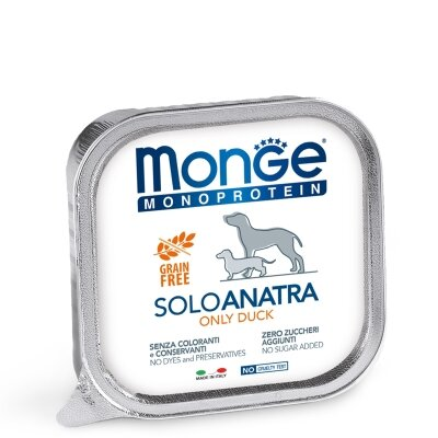 Корм вологий для собак Monge Dog Solo Only Duck качка, 150 г