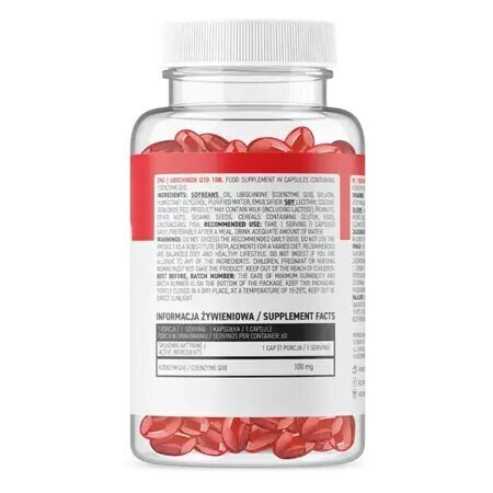 Убіхінол Q10 OstroVit Ubichinon Q10 100 капсули №60