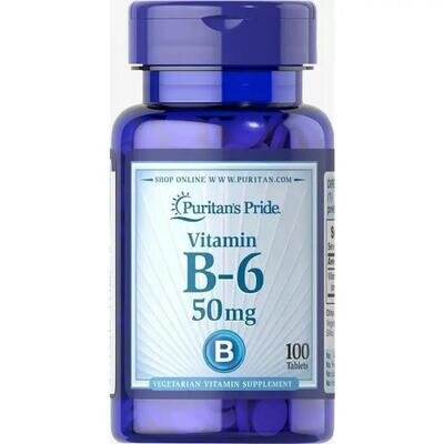 Вітамін В6 Puritan's Pride Vitamin B-6 50 мг, 100 таблеток