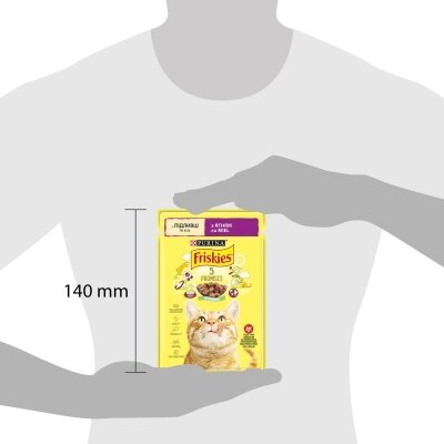 Корм вологий для кішок Purina Friskies шматочки в підливі з ягням, 85 г