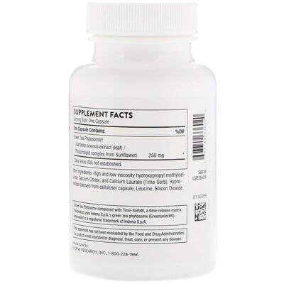 Зелений чай Thorne Research Green Tea Phytosome, 60 капсул