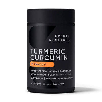 Куркумін Sports Research Turmeric Curcumin C3 Complex 500 мг, 60 капсул