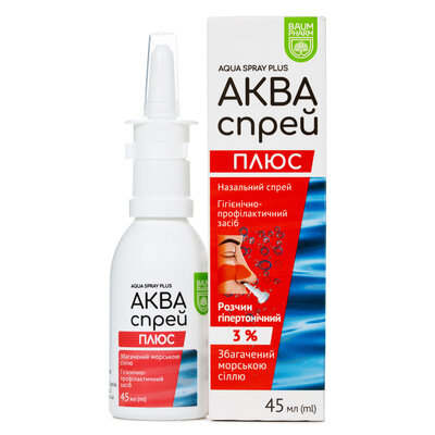 Аква Спрей Плюс Baum Pharm спрей наз. 3 % по 45 мл у флак.