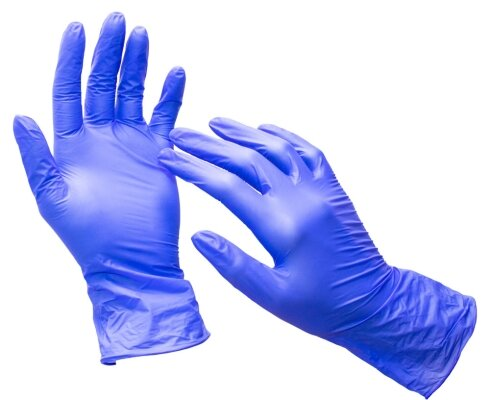 Рукавички оглядові Mercator Medical Nitrylex basic нітрилові неопудрені, розмір М, нестерильні, пара