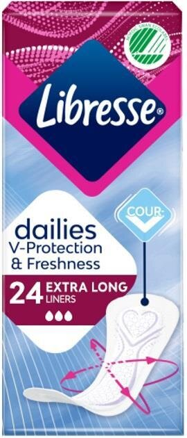 Прокладки щоденні гігієнічні Libresse Dailies Fresh Extra Long, 24 шт