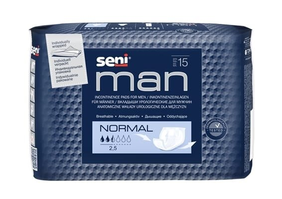 Прокладки урологiчнi Seni Man Normal Level 2.5, 15 штук