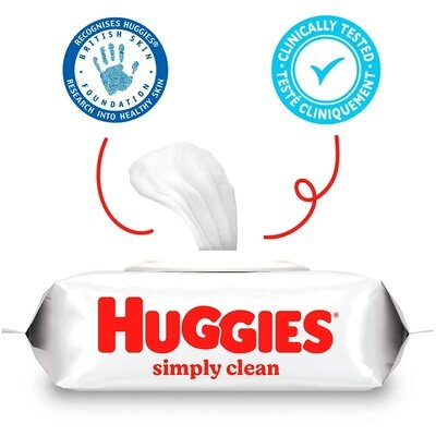 Серветки вологі Huggies Simply Clean дитячі, 72 шт