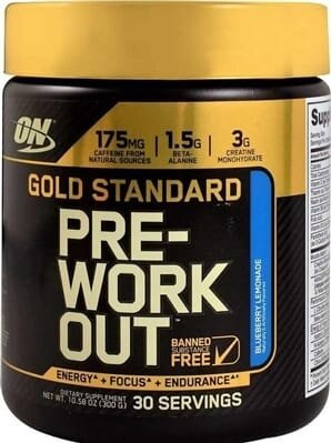 Передтренувальний комплекс Optimum Nutrition Gold Standard Pre-Workout, чорничний лимонад, 300 г