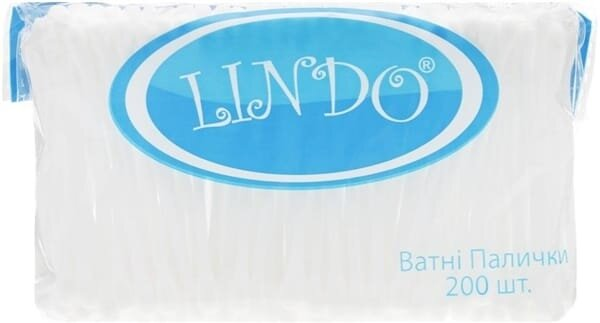 Ватні палички дитячі Lindo, 200 шт