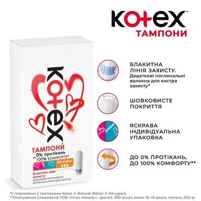 Тампони гігієнічні Kotex Normal, 24 шт