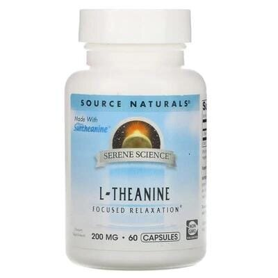 L-Теанін Source Naturals L-Theanine 200 мг, 60 капсул