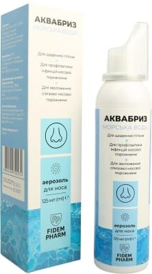 Аквабріз Fidem Pharm морська вода аерозоль для носа по 125 мл у флак.