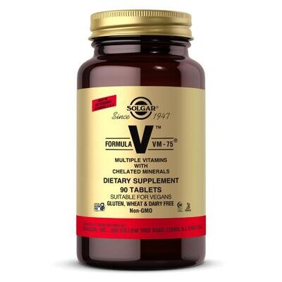 Мультивітаміни і хелатні форми мінералів Solgar Formula VM-75 таблетки №90