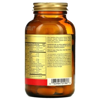 Мультивітаміни і хелатні форми мінералів Solgar Formula VM-75 таблетки №90
