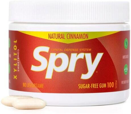 Жувальна гумка Spry Натуральна з корицею та ксилітом, 100 штук