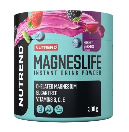 Магній хелатний з вітамінами B,C,E Nutrend MagnesLife Instant Drink, лісові фрукти, 300 г