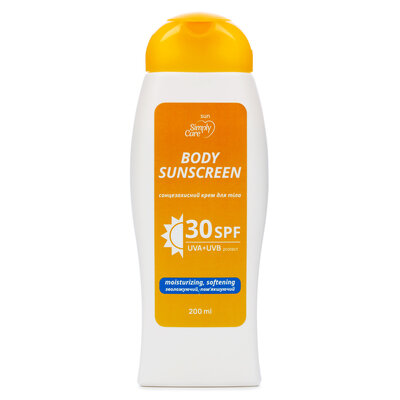 Крем для тіла сонцезахисний Simply Care SPF 30+, 200 мл