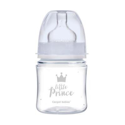 Пляшечка Canpol Babies Easystart Royal baby антиколікова з широким отвором, синя, 120 мл