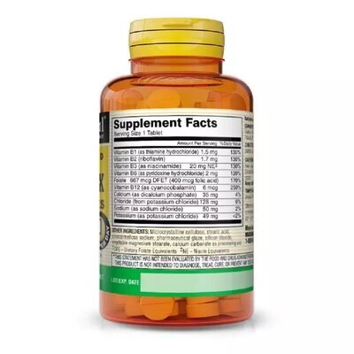 B-комплекс з електролітами Mason Natural B-Complex With Electrolytes, 60 таблеток