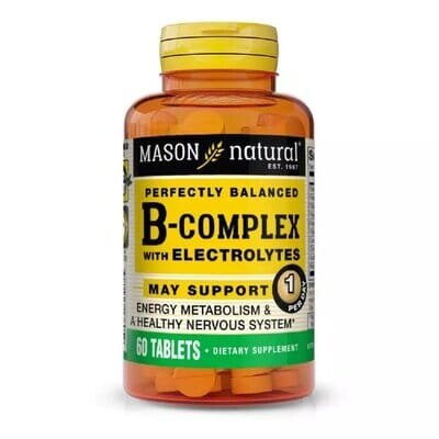 B-комплекс з електролітами Mason Natural B-Complex With Electrolytes, 60 таблеток