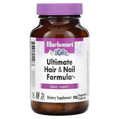 Комплекс Формула для волосся та нігтів Bluebonnet Nutrition Ultimate Hair & Nail Formula, 90 гелевих капсул