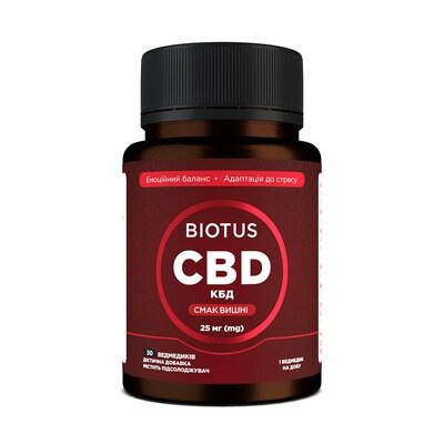 Канабідіол Biotus CBD Gummies 25 мг, 30 желейних ведмедиків