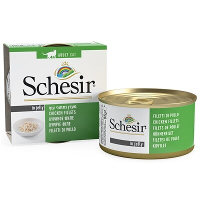 Консерви для котів Schesir Chicken Fillet філе курки в желе, 85 г