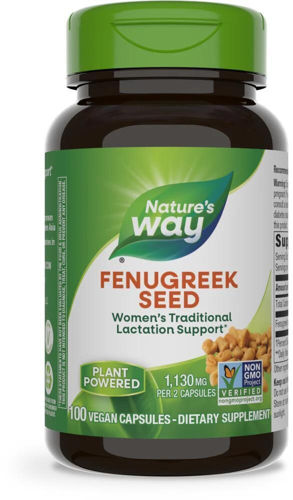 Пажитнику насіння Nature's Way Fenugreek Seed, 100 веганських капсул