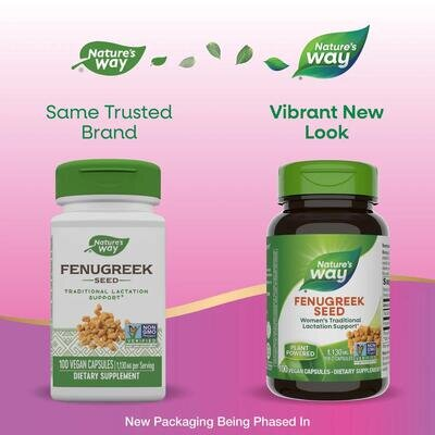 Пажитнику насіння Nature's Way Fenugreek Seed, 100 веганських капсул