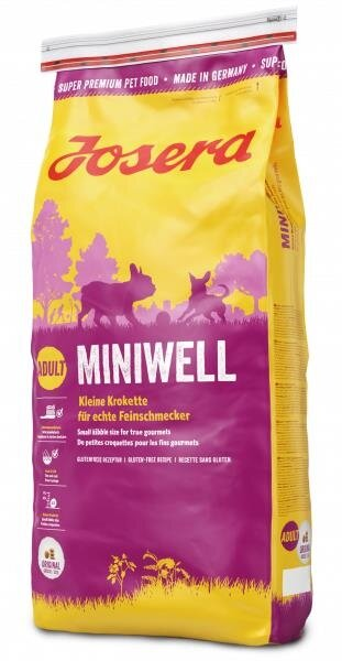Корм сухий для дорослих собак дрібних порід Josera Miniwell, 15 кг