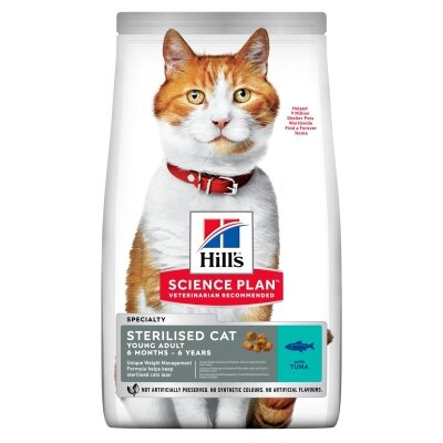 Корм сухий Hill's Science Plan Sterilised Cat Young Adult для стерилізованих кішок, з тунцем, 300 г