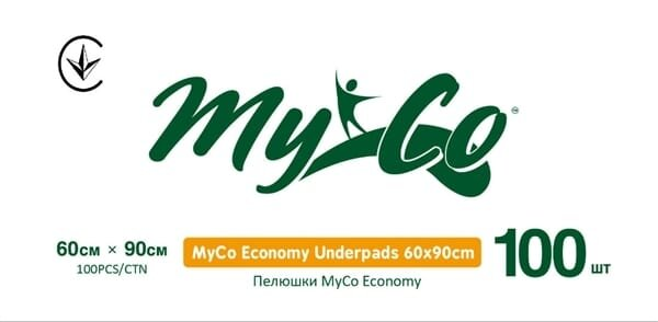 Пелюшки MyCo Economy одноразові гігієнічні 60 х 90 см, 100 шт