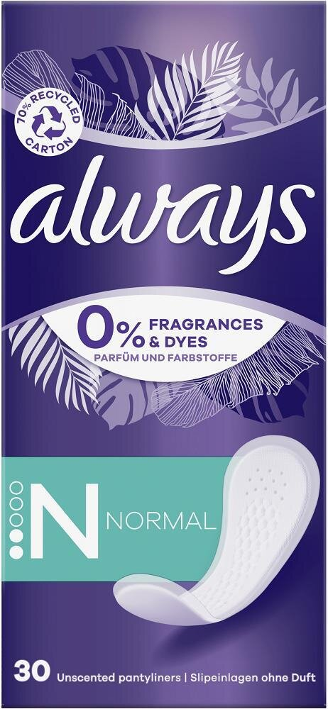 Прокладки щоденні Always Daily Fresh Normal без запаху, 30 штук