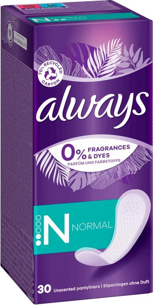 Прокладки щоденні Always Daily Fresh Normal без запаху, 30 штук