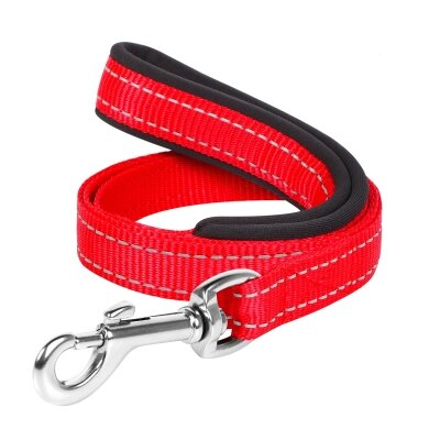 Повідець Collar Dog Extreme з прогумованою ручкою для собак ширина 25 мм довжина 110 см, червоний