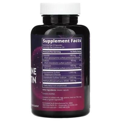 Глюкозамін та хондроїтин з МСМ MRM Nutrition Glucosamin Chondroitin MSM капсули №90