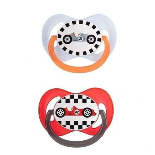 Пустушка силіконова Canpol Babies Racing симетрична 22/634, 0-6 місяців, 2 шт