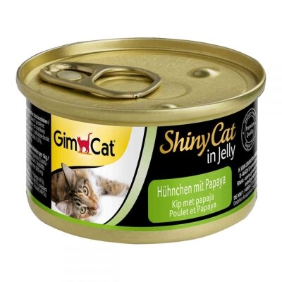 Корм вологий для кішок GimCat Shiny Cat з куркою і папайєю, 70 г